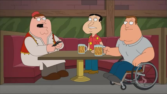 Family Guy accidentally detonates two bombs with cell phone