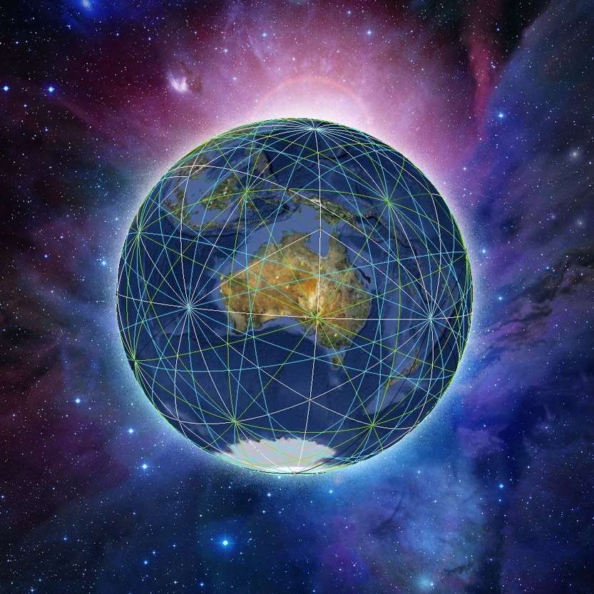 Ley Line Energy Grid Around Planet Earth