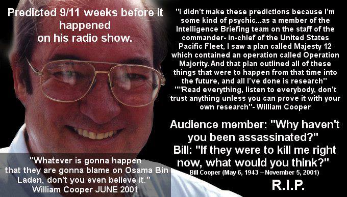 Bill Cooper predicted 9-11 Assassinatd 11-2001
