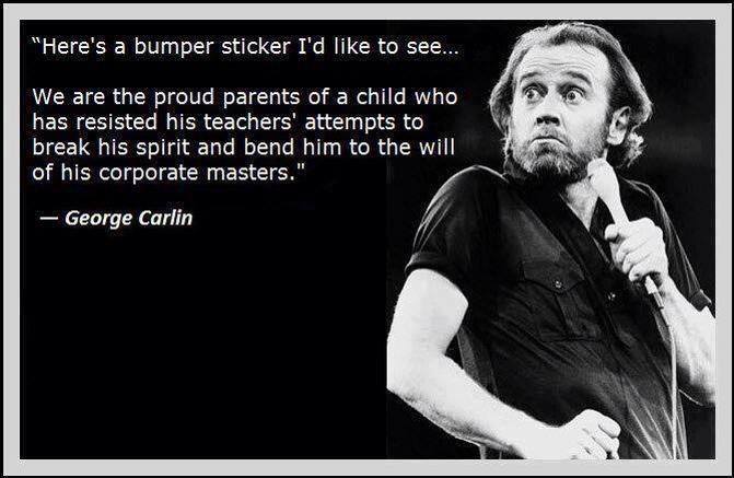 George Carlin ~ Proud Parents of Freethinking Child Bumpersticker