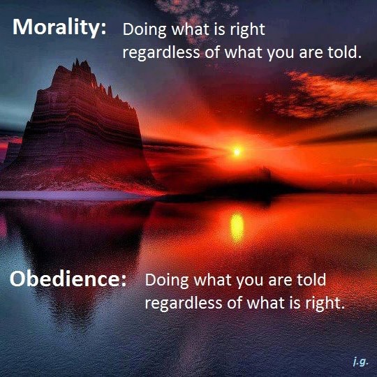 Morality - Doing What is Right -- Obedience - Doing What You Are Told