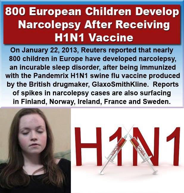 800 European Children Develop Narcolepsy After Receiving H1N1 Vaccine