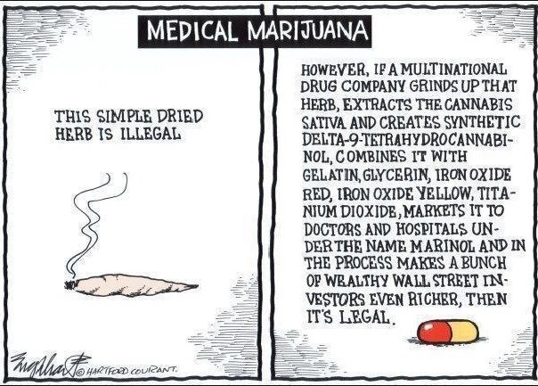 Medical Marijuana Illegal Unless Big Pharma Makes a Profit