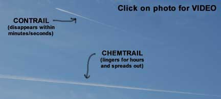 Chemtrails Photo d - Contrail vs Chemtrail